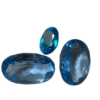 "Oval-cut blue topaz"